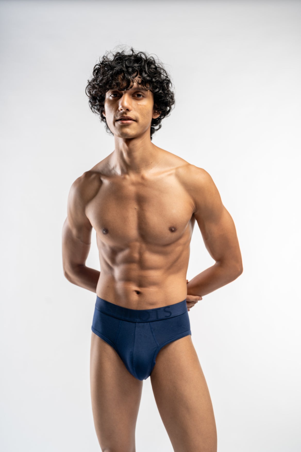 Solid Navy blue Briefs