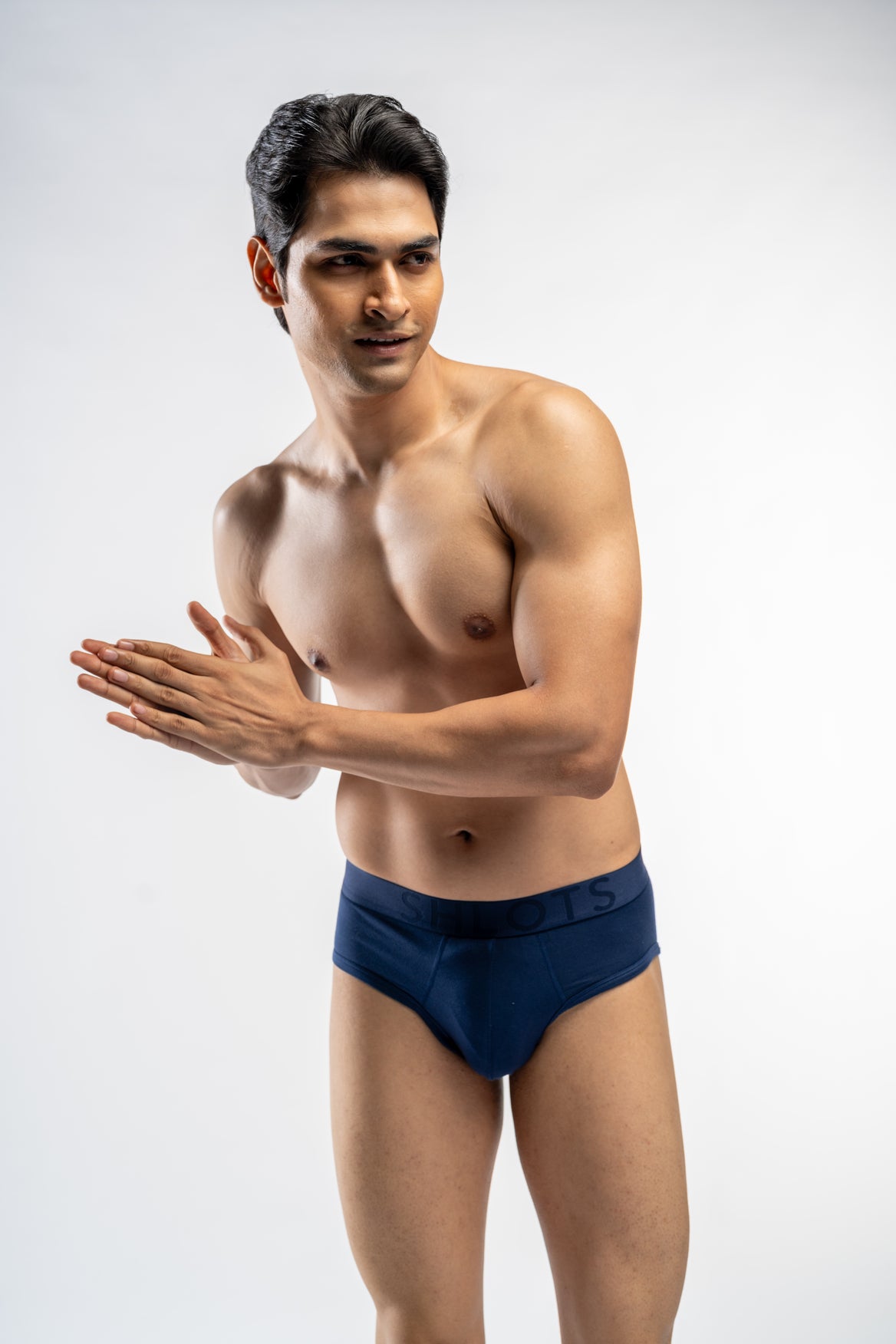 Solid Navy blue Briefs