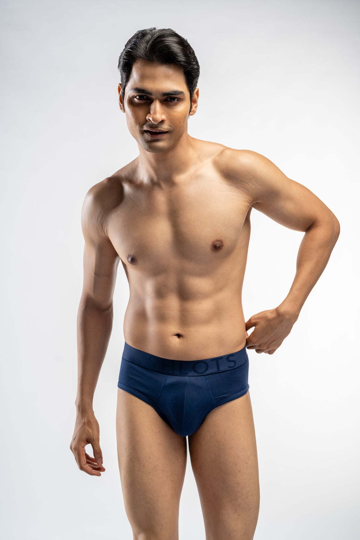 Solid Navy blue Briefs