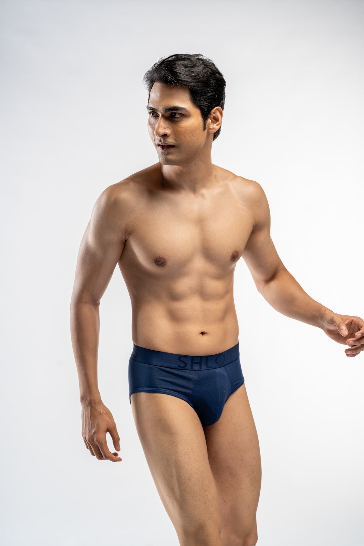 Solid Navy blue Briefs
